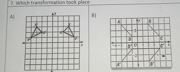 Which transformation took place
A)
B)