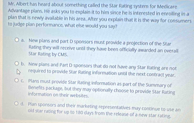 Solved: Mr. Albert has heard about something called the Star Rating ...