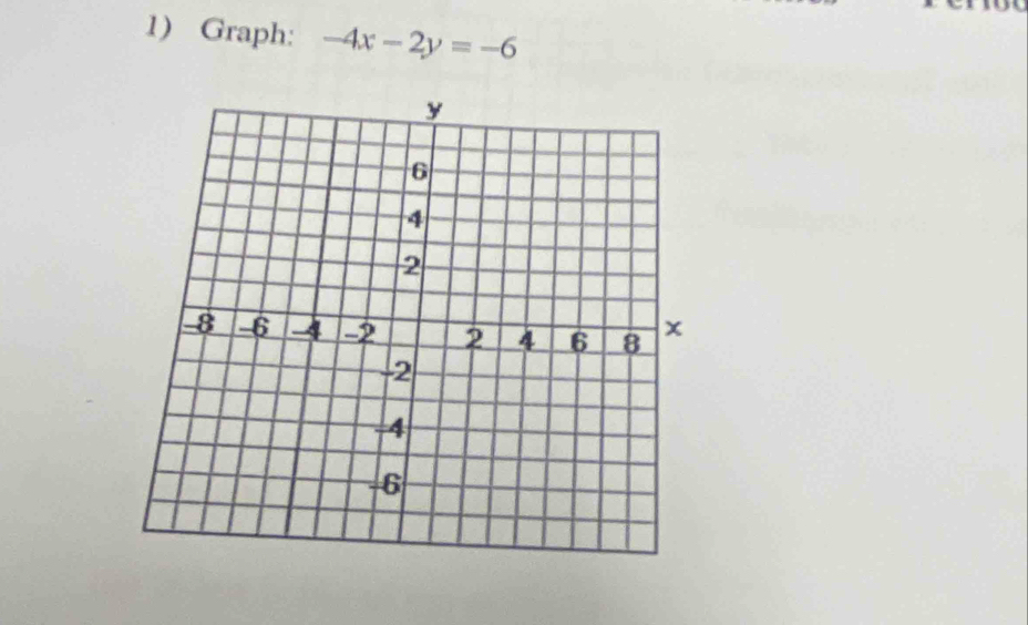 Graph: -4x-2y=-6