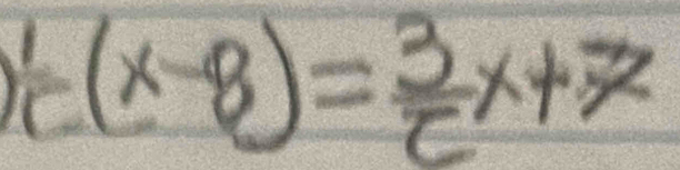  1/c (x-8)= 3/c x+7