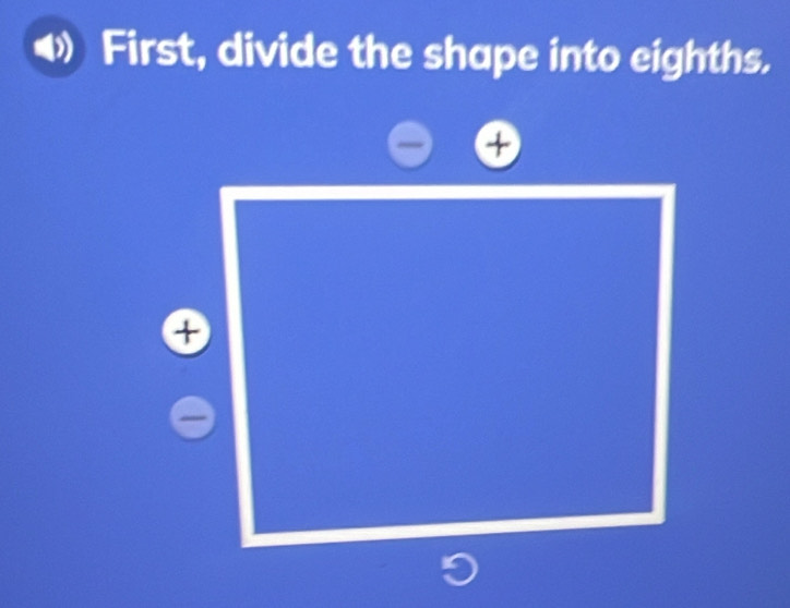 First, divide the shape into eighths. 
+