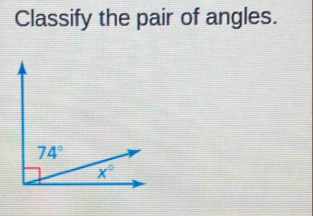 Classify the pair of angles.