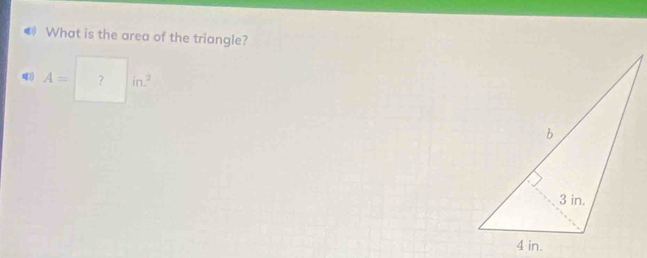 € What is the area of the triangle?
A= ? ln^2