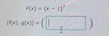 F(x)=(x-1)^7
(f(x),g(x))=(□ )