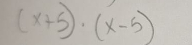 (x+5)· (x-5)