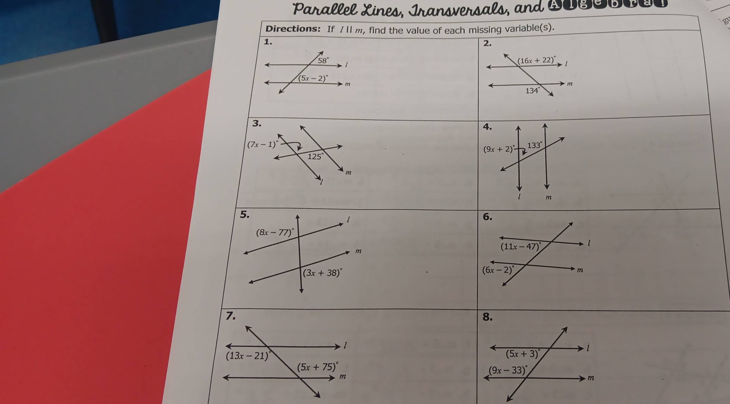 Parallel Lines, Iransversals, and DoeSõee