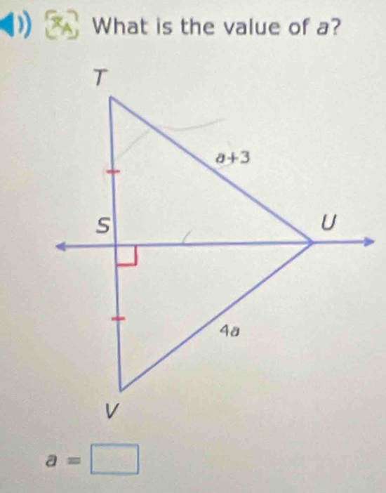 What is the value of a?
a=□