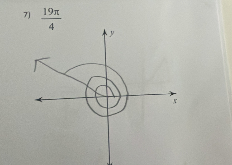  19π /4 
y
x