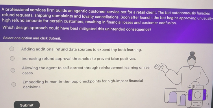 Solved: A professional services firm builds an agentic customer service ...