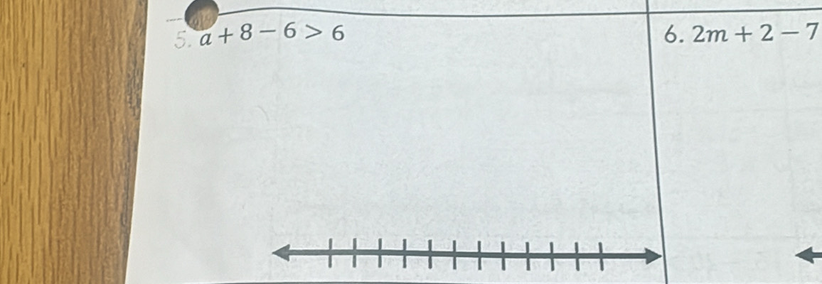 a+8-6>6 6. 2m+2-7