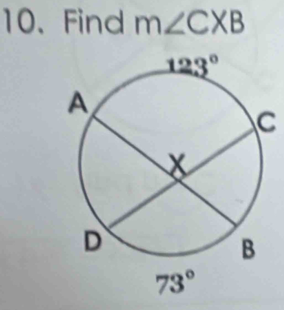 Find m∠ CXB
C