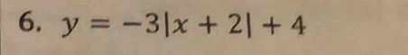 y=-3|x+2|+4