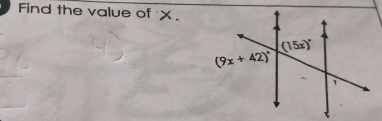 Find the value of × .