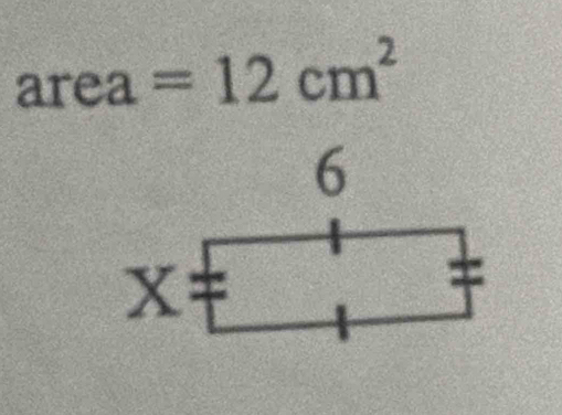 area=12cm^2