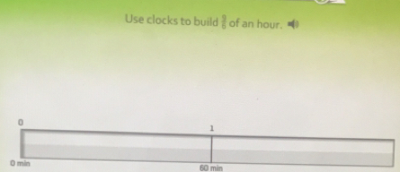 Use clocks to build  9/6  of an hour.
.
1