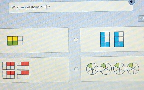 Which model shows 2*  4/6  ? 
CLE