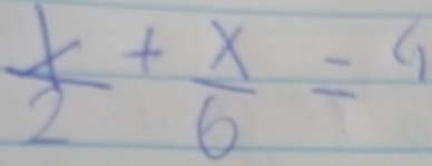  1/2 + x/6 =4