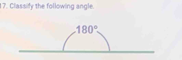 Classify the following angle.