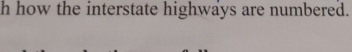 how the interstate highways are numbered.