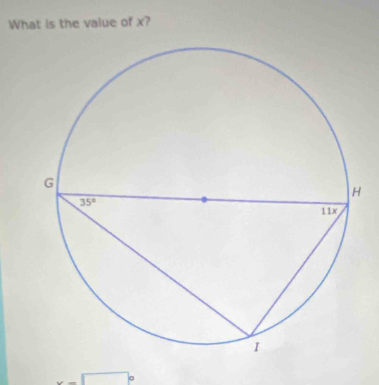 What is the value of x?
7°