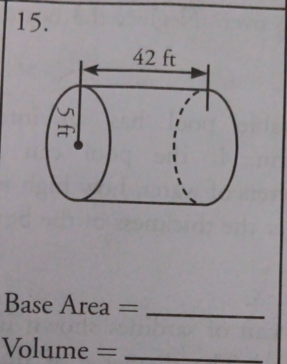 Base Area = _
Volume =_ 