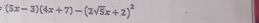 (5x-3)(4x+7)-(2sqrt(5)x+2)^2