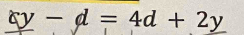 cy-d=4d+2y