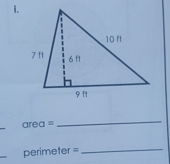 area =
_ 
_
perimeter =_ 