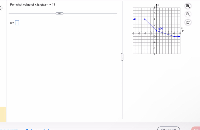 For what value of x is g(x)=-1 7
x=□