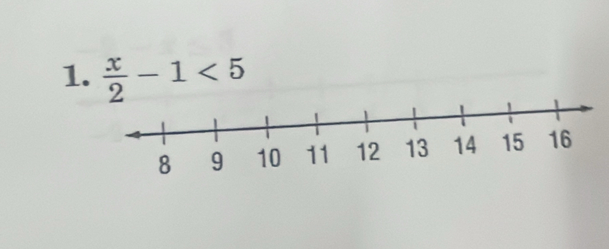  x/2 -1<5</tex>
