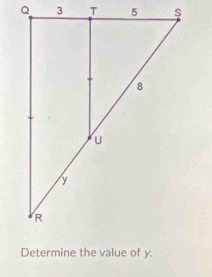 Determine the value of y.