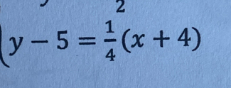 y-5= 1/4 (x+4)