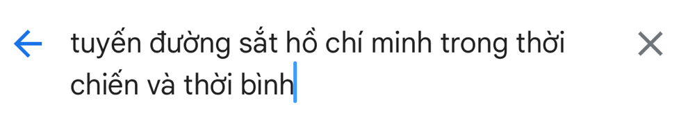 tuyến đường sắt hồ chí minh trong thời X
chiến và thời bình