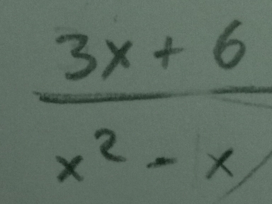  (3x+6)/x^2-x 