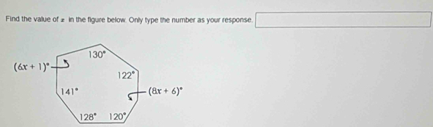 Find the value of £ in the figure below. Only type the number as your response. □