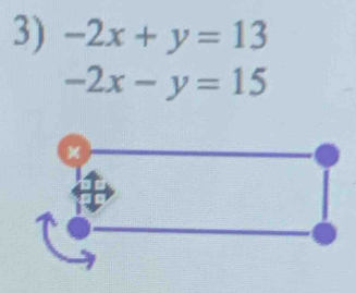 -2x+y=13
-2x-y=15