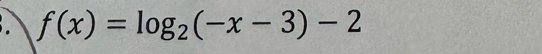 f(x)=log _2(-x-3)-2