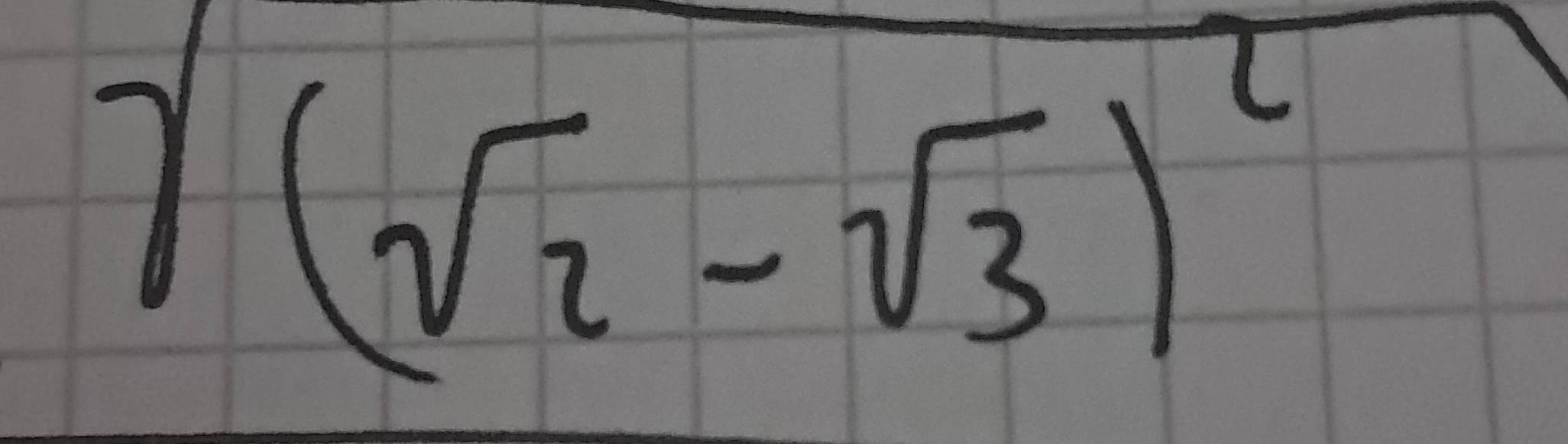 sqrt((sqrt 2)-sqrt(3))^2 lambda