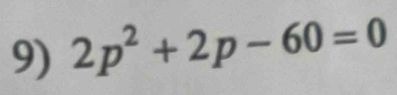 2p^2+2p-60=0