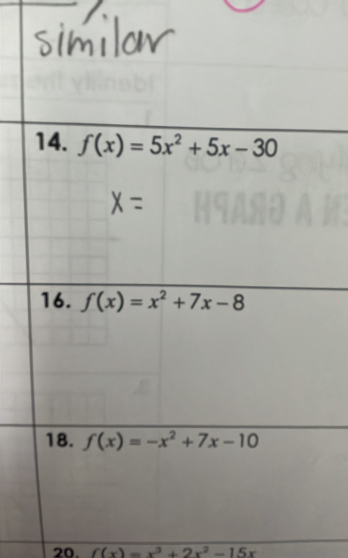 f(x)=x^3+2x^2-15x