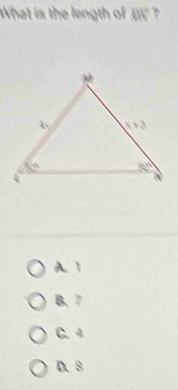 What is the length of m ?
A. 1
B. 7
C. 4
D. 8