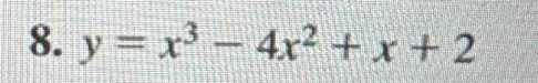 y=x^3-4x^2+x+2