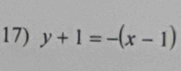 y+1=-(x-1)