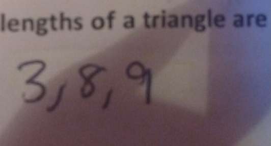 lengths of a triangle are