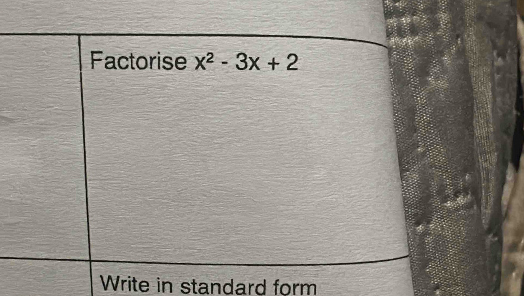 Write in standard form