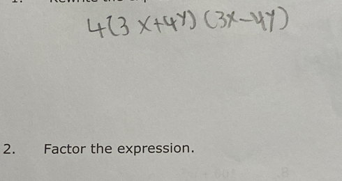 Factor the expression.