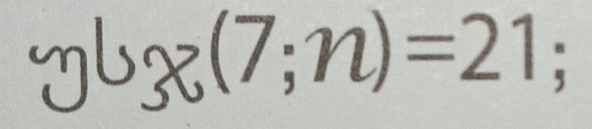 y∪ g(7;n)=21;