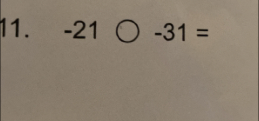 -21bigcirc -31=