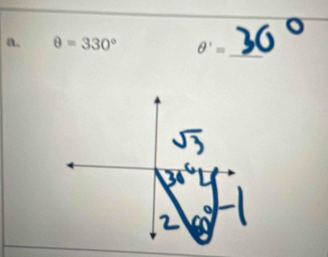 θ =330°
θ '= □