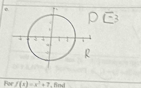 For f(x)=x^2+7 , find